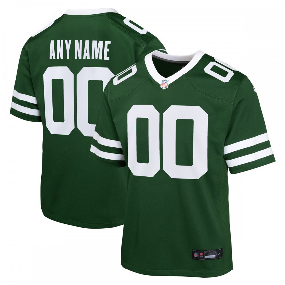 New York Jets Nike Youth Custom Game Jersey - Legacy Green-GridironStore